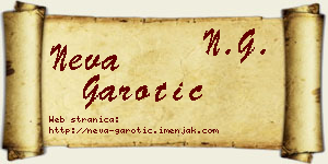 Neva Garotić vizit kartica